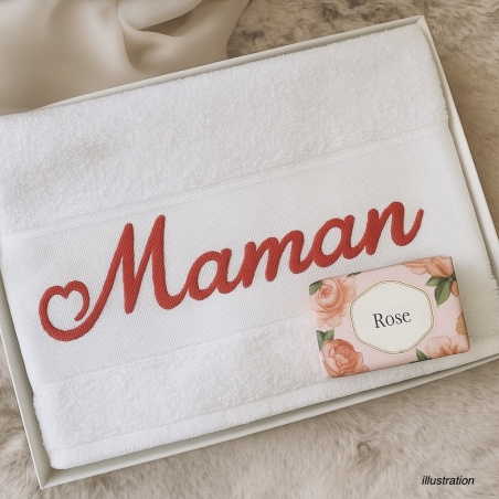 Coffret Mini Cocooning "Maman" brodé