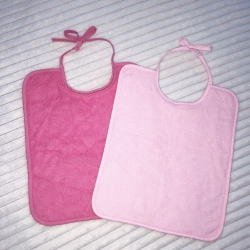 Lot de 2 bavettes Pink