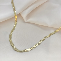 Collier "Wavy" avec chaîne tressée